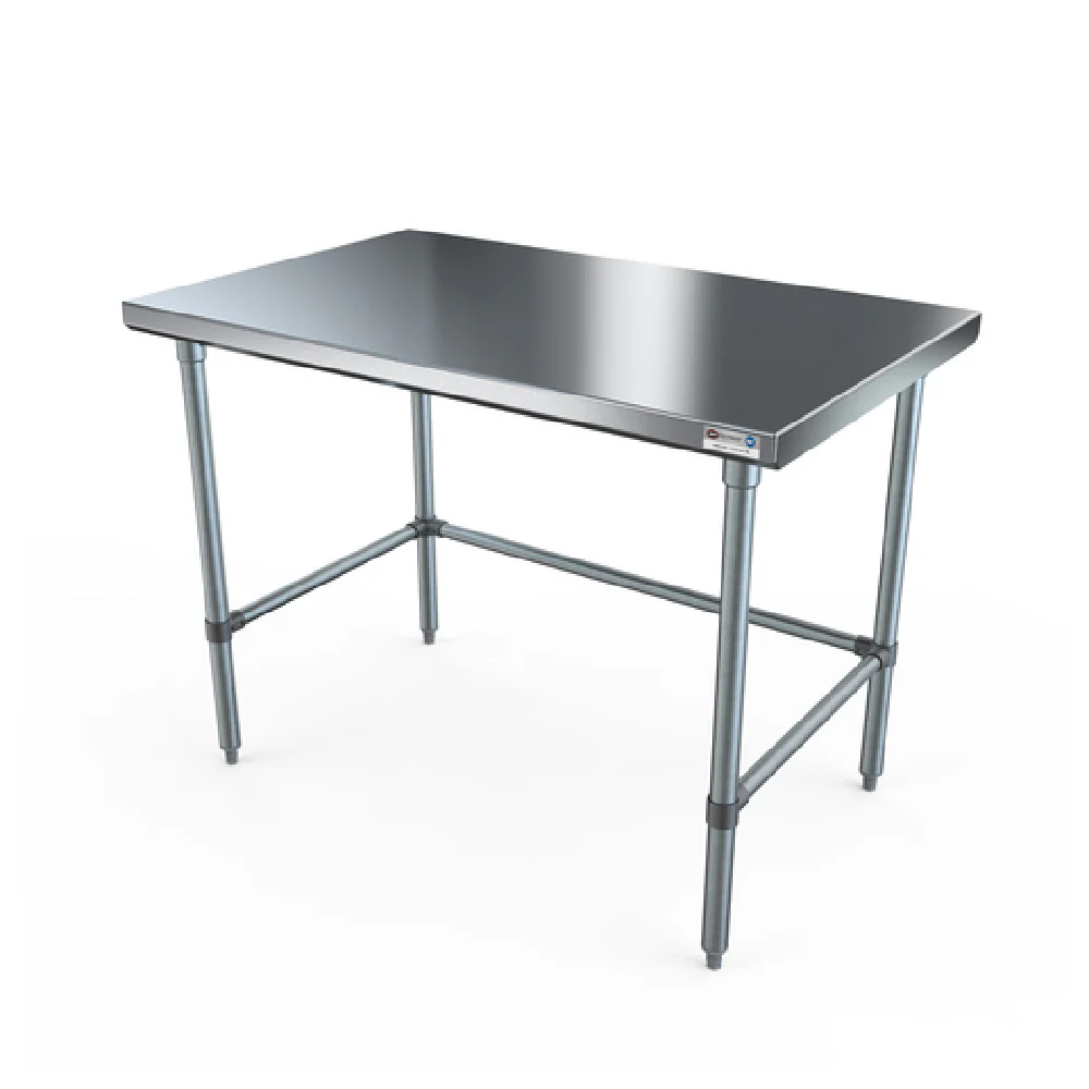 NBR Equipment TG-6024-X 60 Inch Economy Work Table Stainless Steel Top with Adjustable Feet