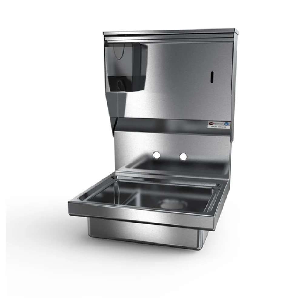 NBR Equipment HS2-W2-4-TD 14 Inch Handsink With Paper Towel Dispenser Stainless Steel