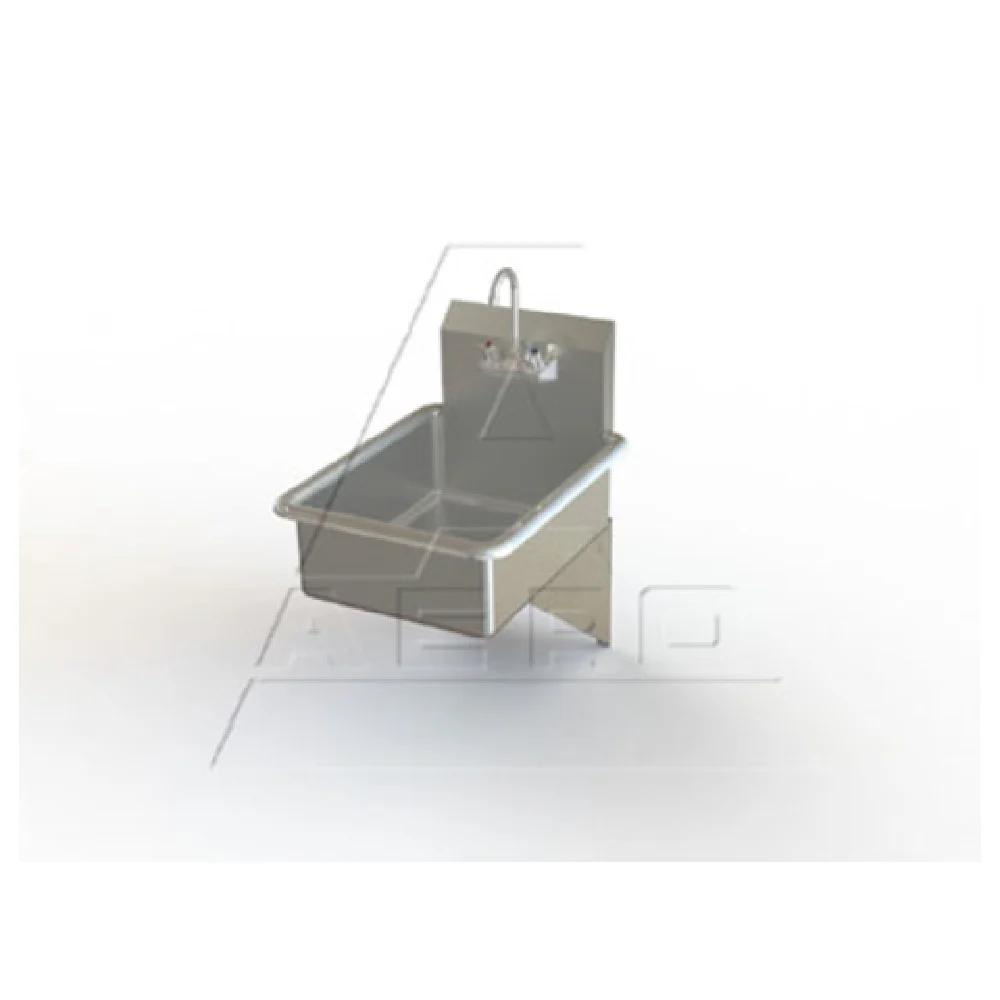 AERO Manufacturing L 16 Inch Wide Hand Sink Wall Mounted Stainless Steel with Faucet AERO Manufacturing L 16 Inch Wide Hand Sink Wall Mounted Stainless Steel with Faucet