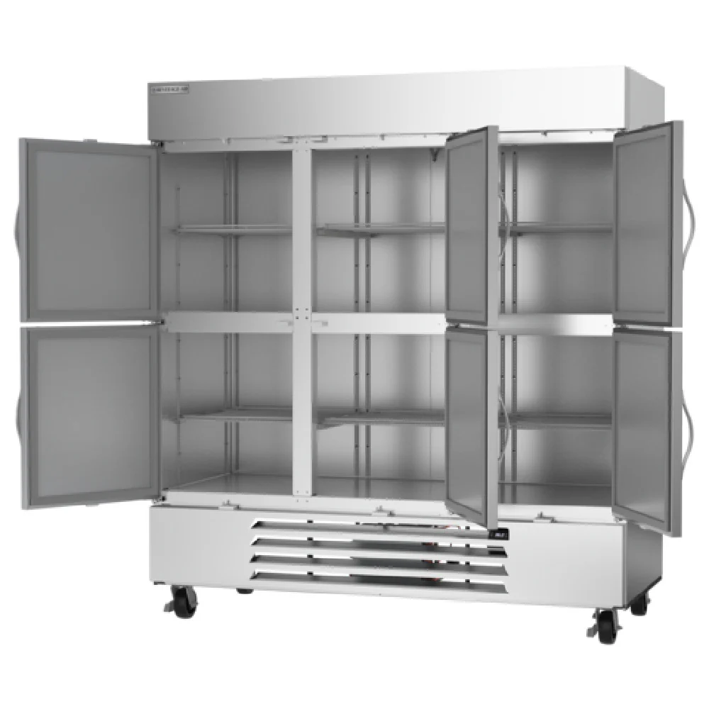 Beverage Air HBR72HC-1-HS 75 Inch Horizon Series Refrigerator Reach-in 70.19 cu ft - Three Section Beverage Air HBR72HC-1-HS 75 Inch Horizon Series Refrigerator Reach-in 70.19 cu ft - Three Section