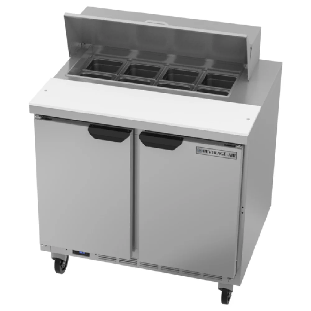 Beverage Air SPE36HC-08 36 Inch Sandwich Top Refrigerated Counter 10.01 cu ft Beverage Air SPE36HC-08 36 Inch Sandwich Top Refrigerated Counter 10.01 cu ft