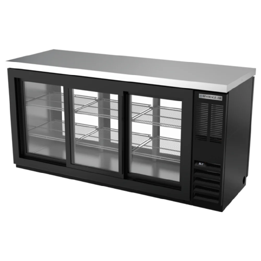 Beverage Air BB72HC-1-GS-F-PT-B-27 72 Inch Refrigerated Pass-Thru Back Bar Cabinet Beverage Air BB72HC-1-GS-F-PT-B-27 72 Inch Refrigerated Pass-Thru Back Bar Cabinet