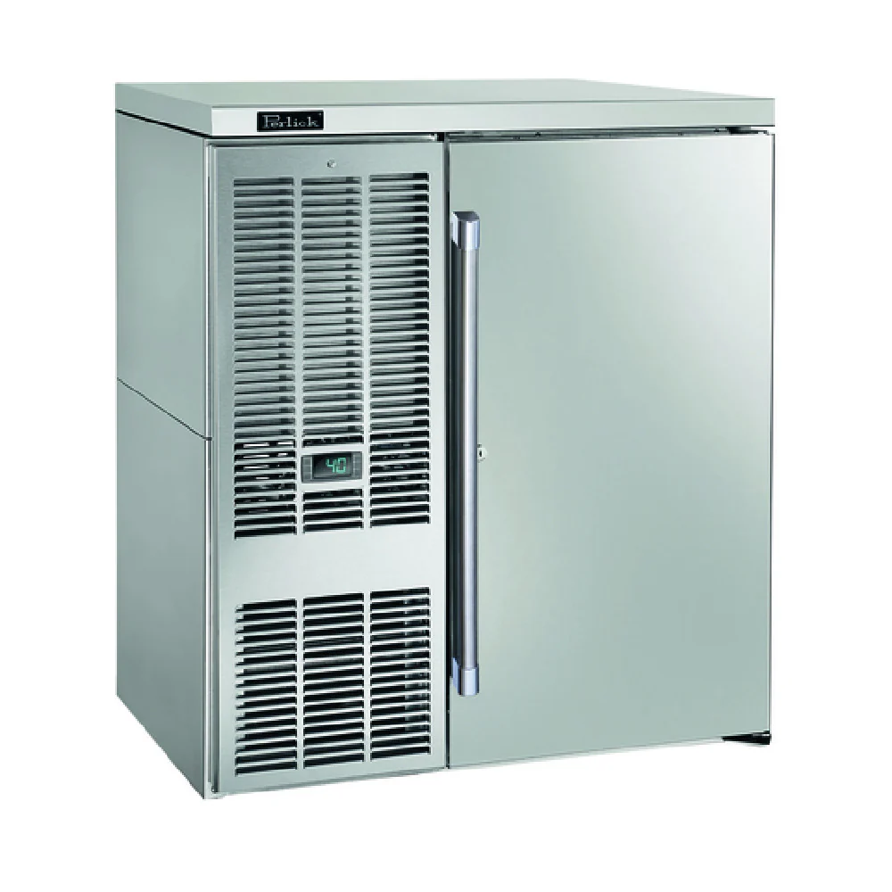 Perlick BBSN32 32 Inch Narrow Door Refrigerated Back Bar Cabinet 6.0 cu.ft. with Lock