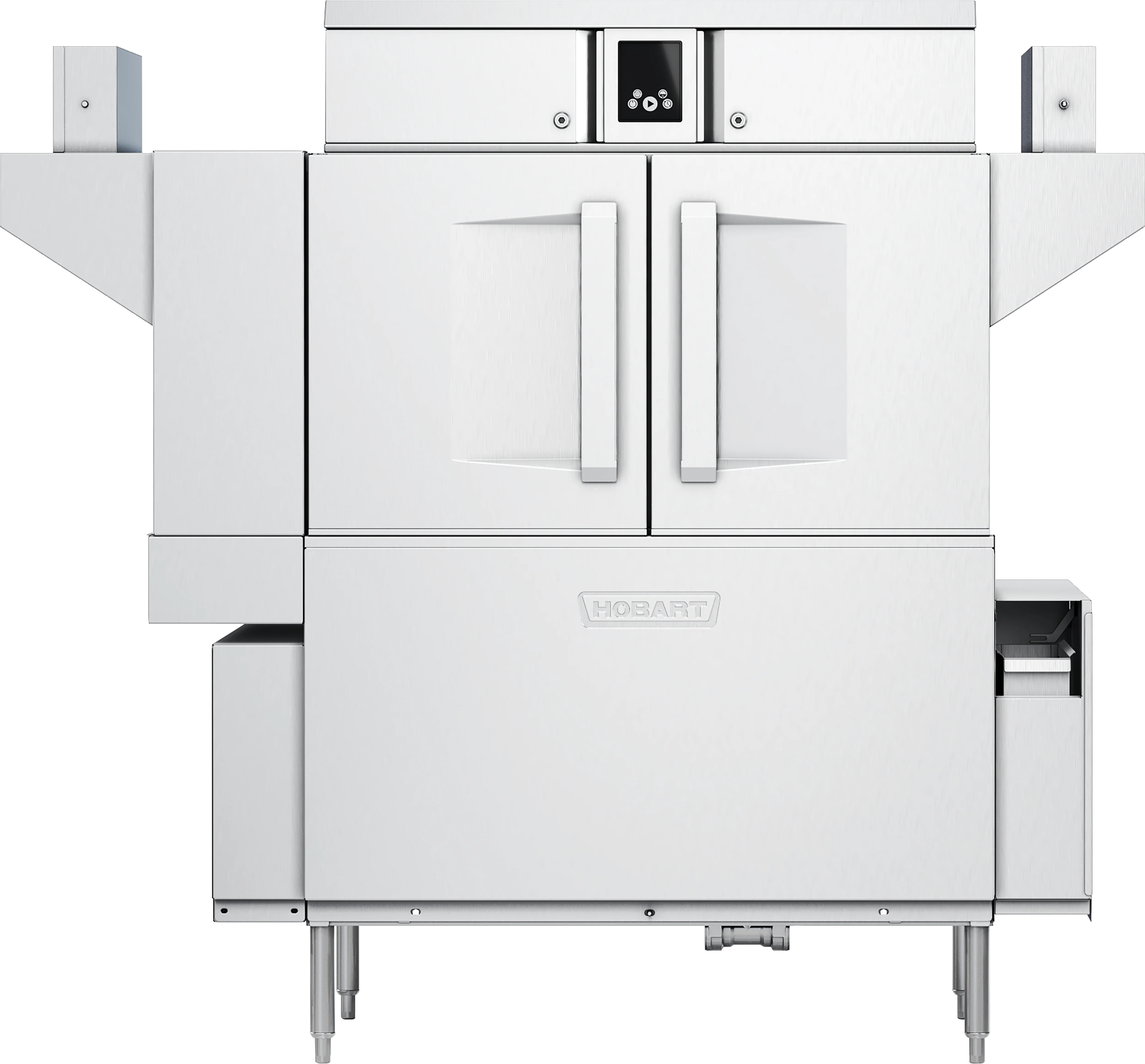 Hobart CL54-ADV+BUILDUP 44 Inch Single Tank Conveyor Dishwasher with Automatic Soil Removal Hobart CL54-ADV+BUILDUP 44 Inch Single Tank Conveyor Dishwasher with Automatic Soil Removal