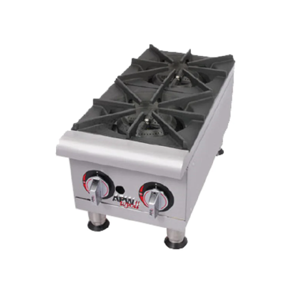 APW Wyott GHP-4S_LP 24 Inch Gas Hotplate with 4 Burners 88000 BTU - Countertop