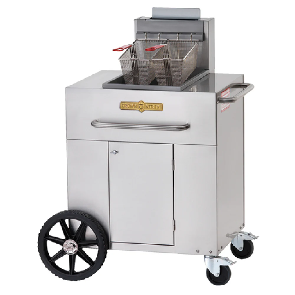 Crown Verity CV-PF-1 38 Inch Outdoor Deep Fryer Portable LP Gas 90,000 BTU
