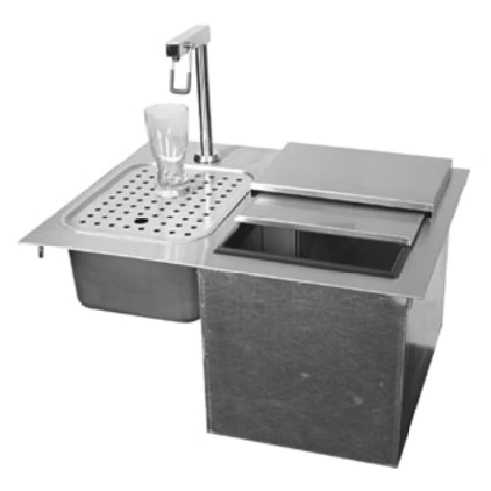 Glastender DI-IW24 24 Inch Ice and Water Unit Drop-in Stainless Steel with Sink
