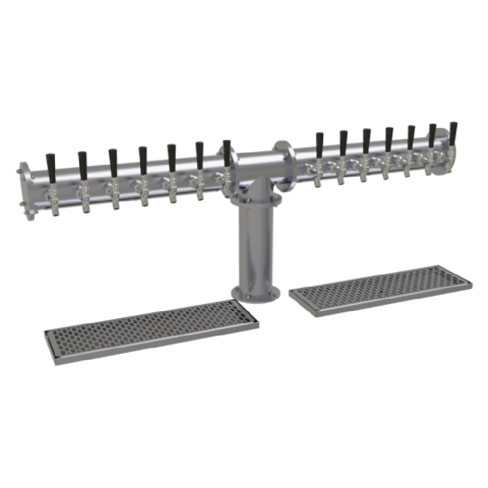 Glastender PT-14-SSR 57 Inch Draft Beverage Dispensing Tower Glycol Cooled Stainless Steel with 14 Faucets Glastender PT-14-SSR 57 Inch Draft Beverage Dispensing Tower Glycol Cooled Stainless Steel with 14 Faucets