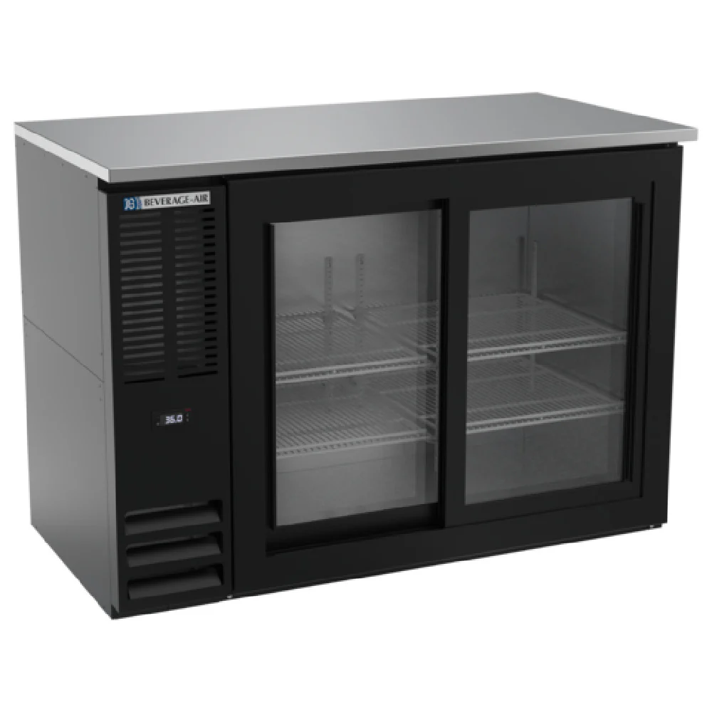 Beverage Air BBN48HC-F-GS-B Refrigerated Food Rated Back Bar Storage Cabinet Two-section Beverage Air BBN48HC-F-GS-B Refrigerated Food Rated Back Bar Storage Cabinet Two-section