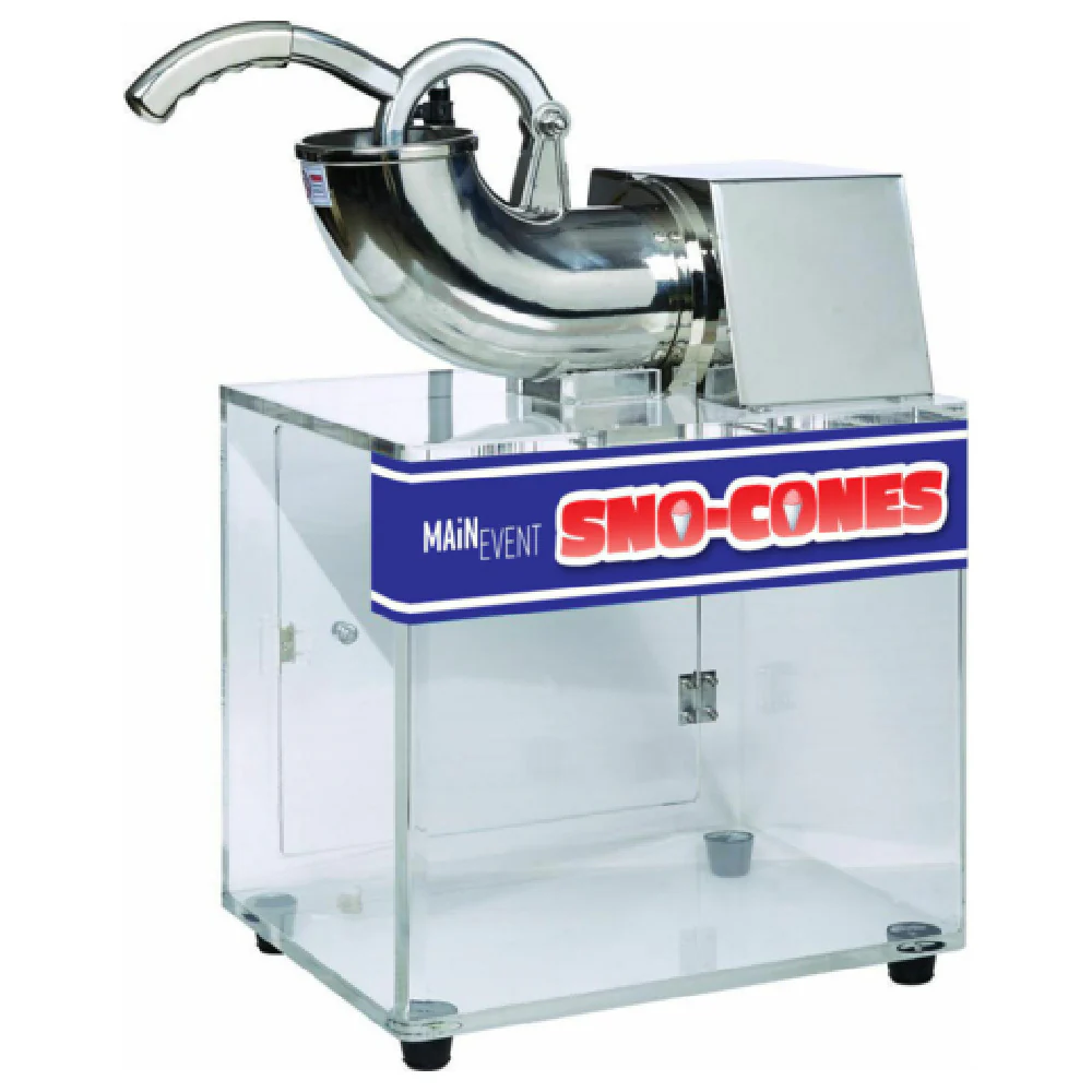 Hubert 35484 Kratos® Snow Cone Machine Acrylic Cabinet 400 Lbs. Of Ice/Hour Hubert 35484 Kratos® Snow Cone Machine Acrylic Cabinet 400 Lbs. Of Ice/Hour