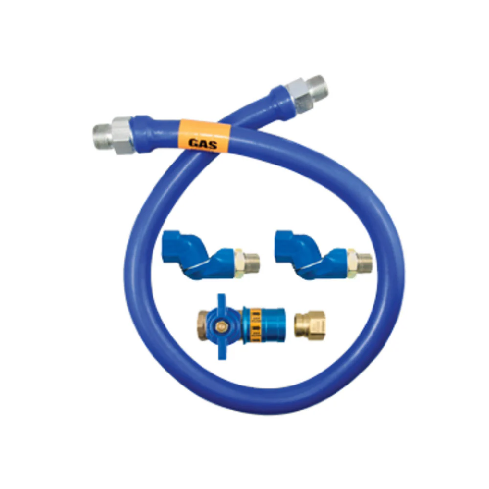 Dormont 1675BPCF2S24 3/4 Inch Diameter Moveable Gas Connector Hose Assembly with Safety Quik QDV 205000 BTU Dormont 1675BPCF2S24 3/4 Inch Diameter Moveable Gas Connector Hose Assembly with Safety Quik QDV 205000 BTU