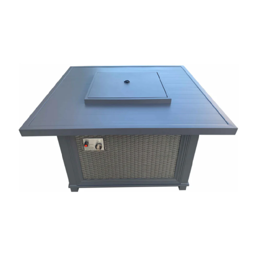 Plantation Prestige Commercial Furniture 8774242-0155 42 Inch Gas Firepit All Aluminum Gunmetal Finish Plantation Prestige Commercial Furniture 8774242-0155 42 Inch Gas Firepit All Aluminum Gunmetal Finish
