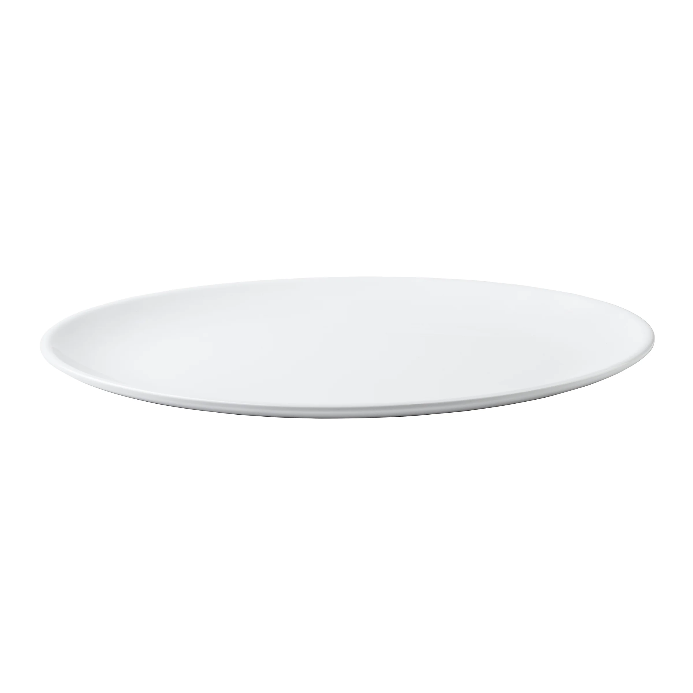 Tablecraft 11527 12 Inch Oval Serving Platter with Melamine White Finish