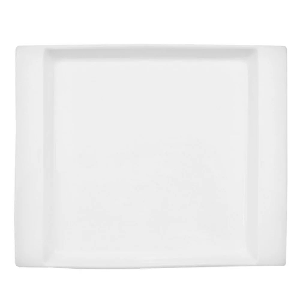 CAC China F-4S 7 Inch Rectangular Fortune Tray with Porcelain Super White Finish