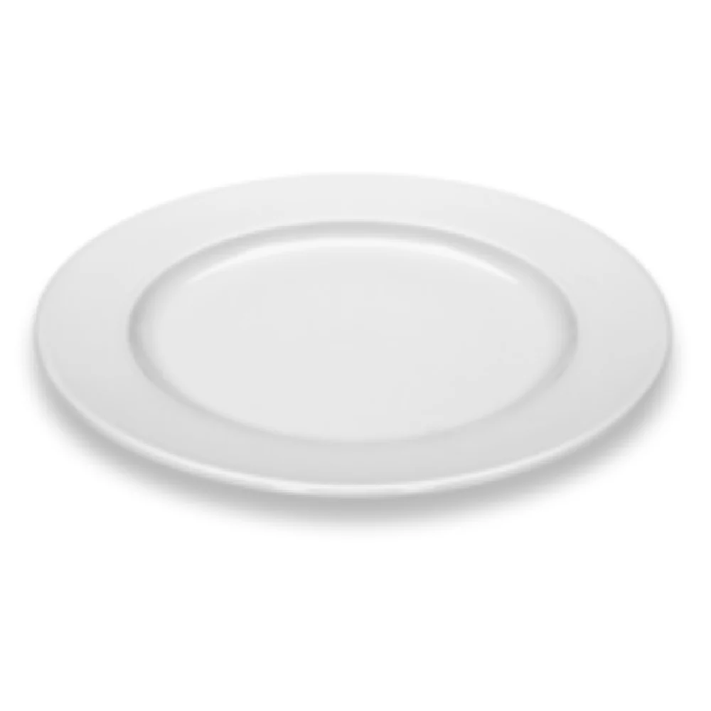 BauscherHepp 460025 10 Inch Diameter Round Plate Flat Porcelain with Wide Rim BauscherHepp 460025 10 Inch Diameter Round Plate Flat Porcelain with Wide Rim