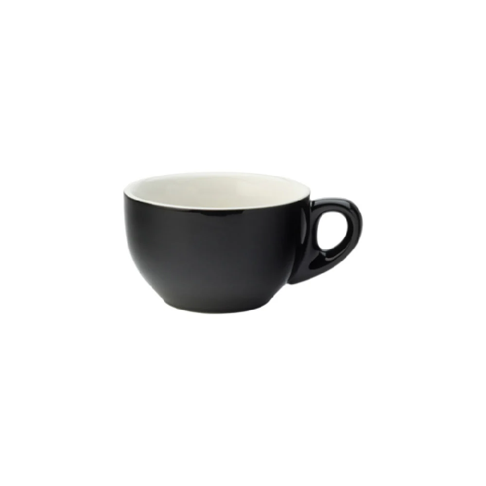Steelite UCT8090 10 Oz Latte Cup Porcelain Non-stackable Black 36 Packs