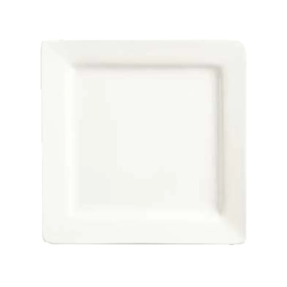 Libbey SL-6 6-1/4 Inch Square Plate Porcelain Ultra Bright White 36 Packs
