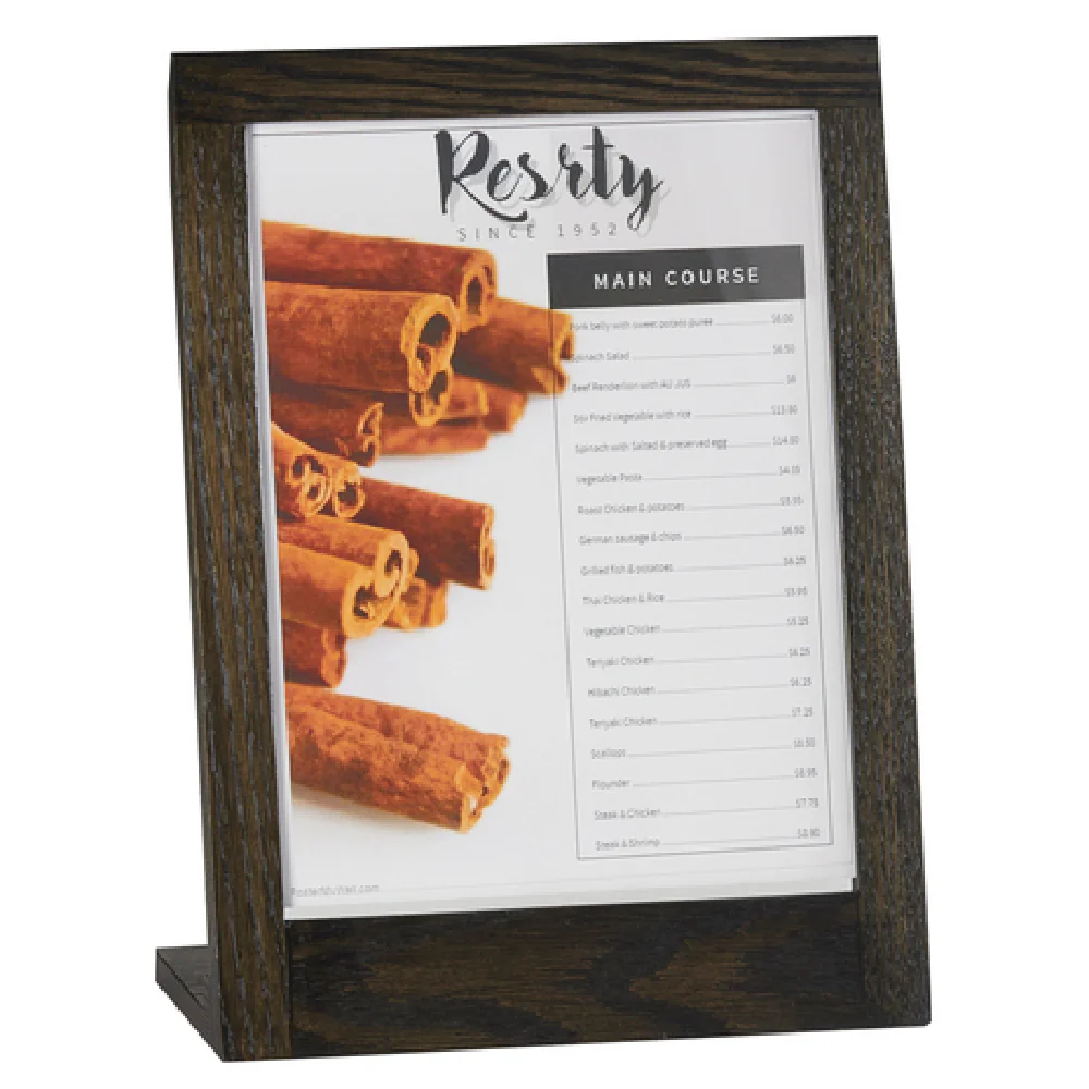 Cal Mil 3825-811-87 10-3/8 Inch Cinderwood Cardholder Oak Wood Dark Ash Gray