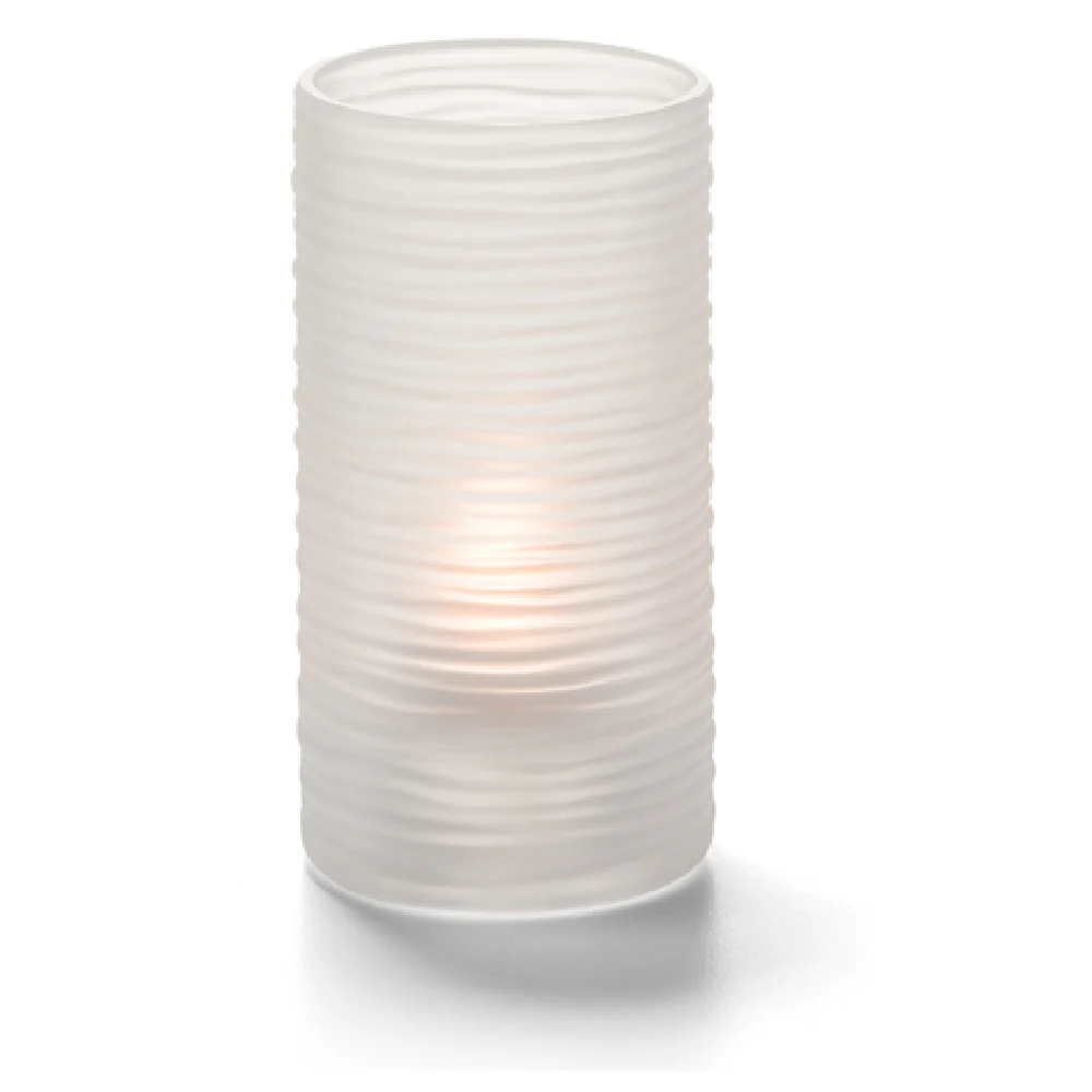 Hollowick 42517SC 2-5/8 Inch Round Candle Lamp Base Spun Glass Satin Finish