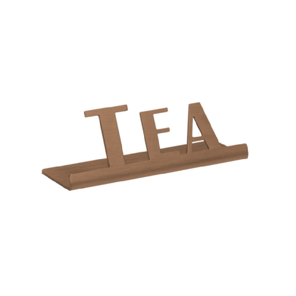 Service Ideas 1C-ST-TEA-SIGN-RG 3-1/2 Inch Table Sign Laser-cut Stainless Steel Rose Gold Tea Service Ideas 1C-ST-TEA-SIGN-RG 3-1/2 Inch Table Sign Laser-cut Stainless Steel Rose Gold Tea