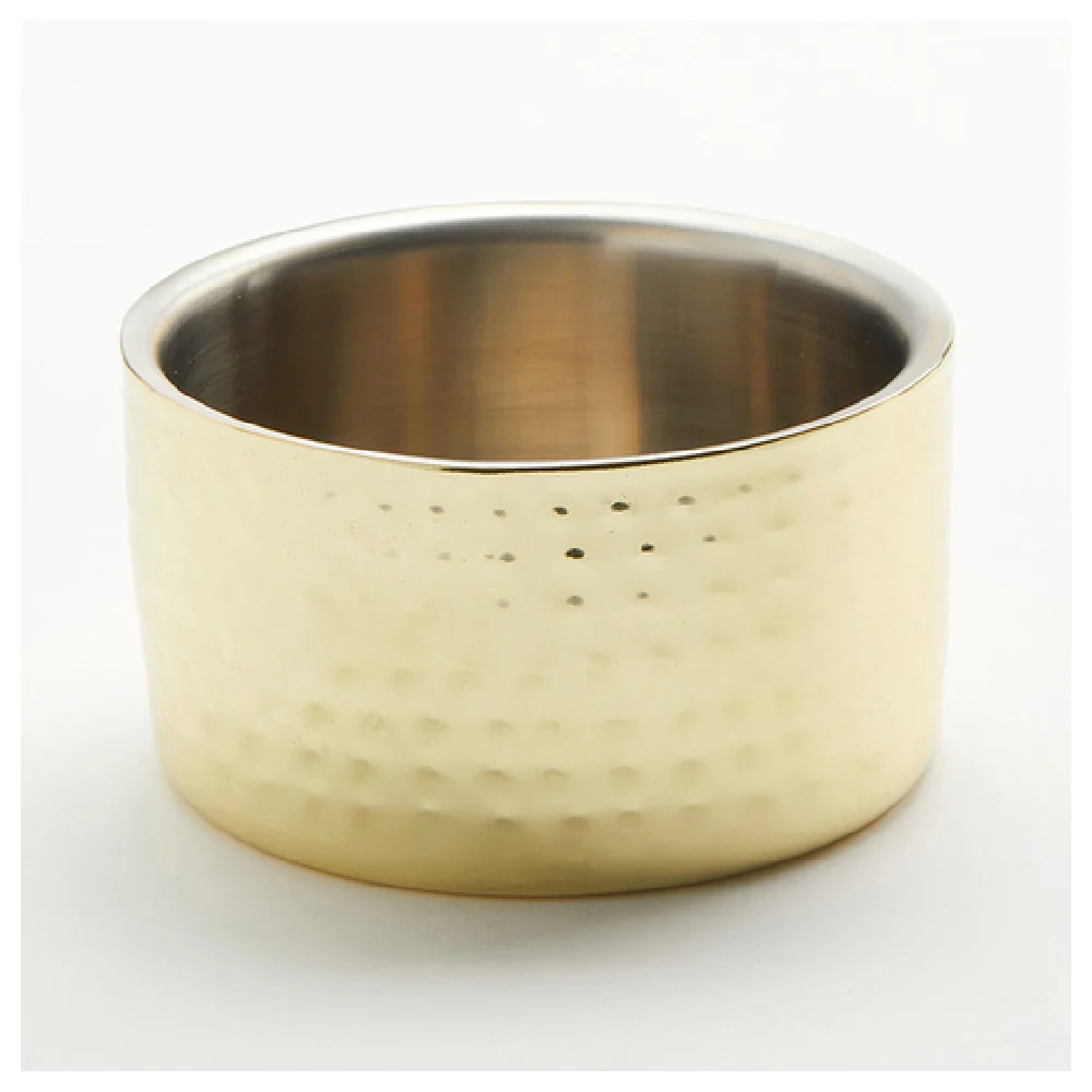 American Metalcraft GHW4 17 Oz Round Insulated Serving Bowl Hammered Gold Finish American Metalcraft GHW4 17 Oz Round Insulated Serving Bowl Hammered Gold Finish