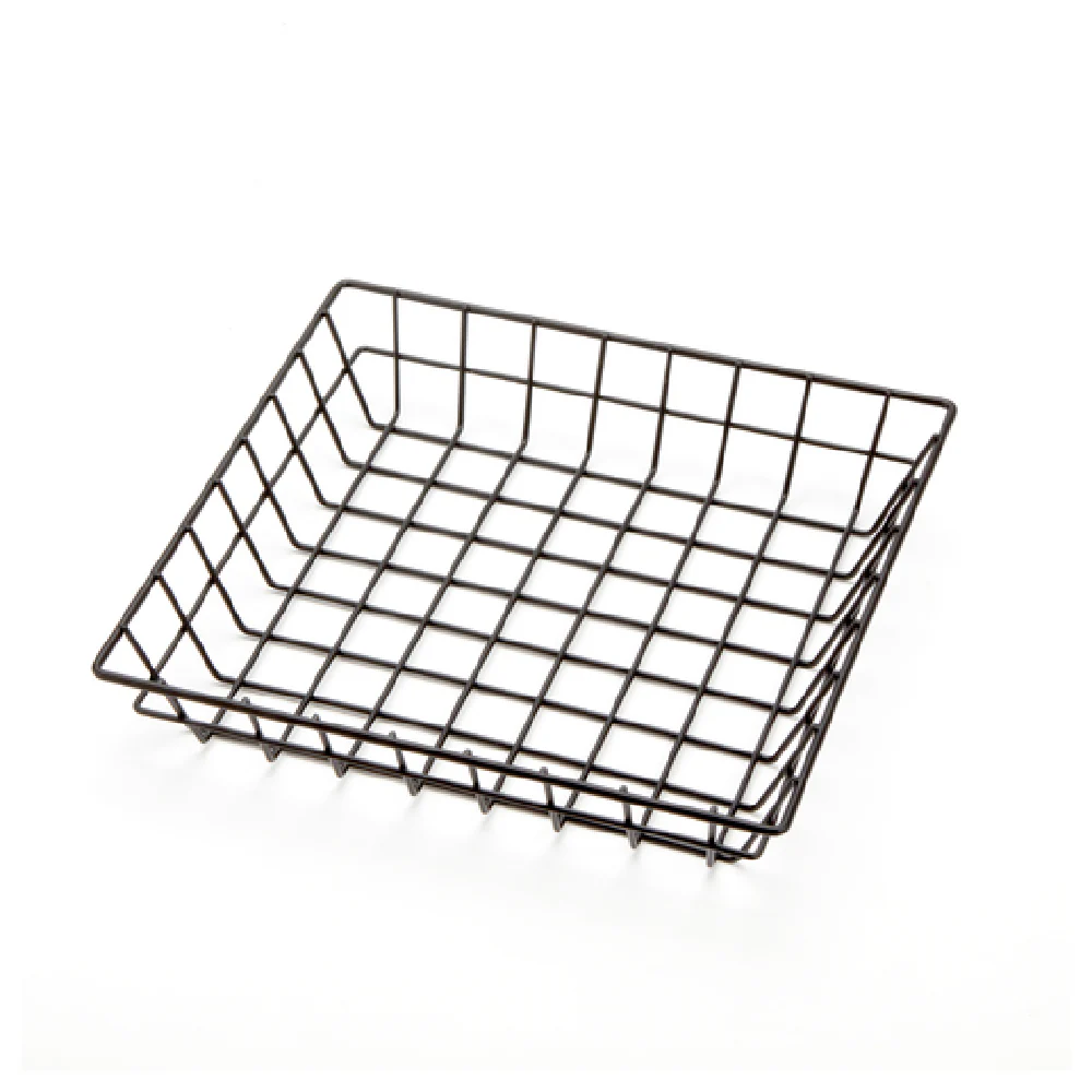 American Metalcraft SQGB10 10 Inch Wire Grid Basket Iron Black with Hand Wash