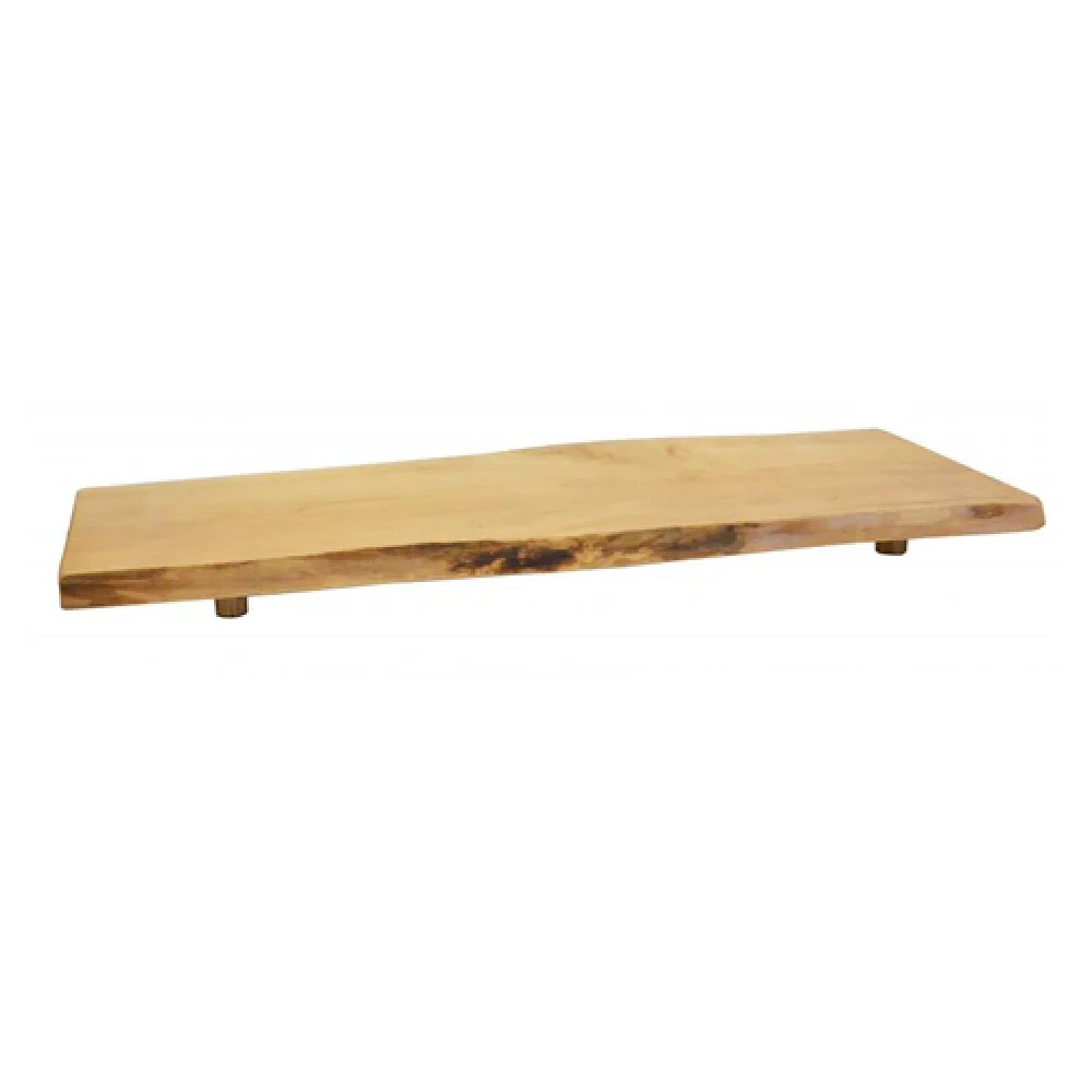 Omcan 39515 16 Inch Hand-crafted Wooden Board Sushi Serveware Canadian Hardwood