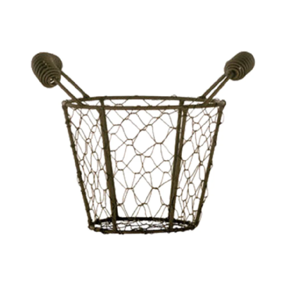 Libbey CWB-10 5-1/2 Inch Round Metal Basket with Handles Brown Powder Coat Finish Libbey CWB-10 5-1/2 Inch Round Metal Basket with Handles Brown Powder Coat Finish