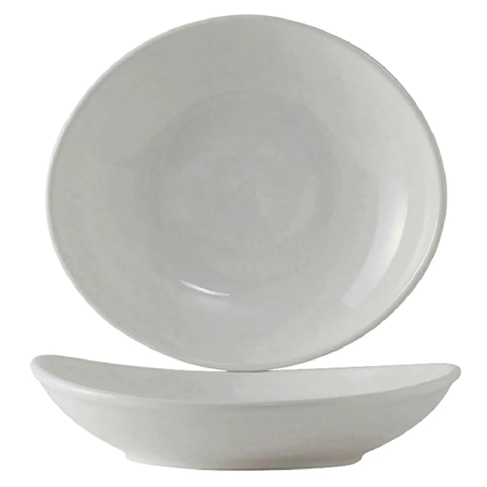 Tuxton BWB-280J 30 Oz Oval Bowl Ceramic White Dishwasher Safe 10 Inch