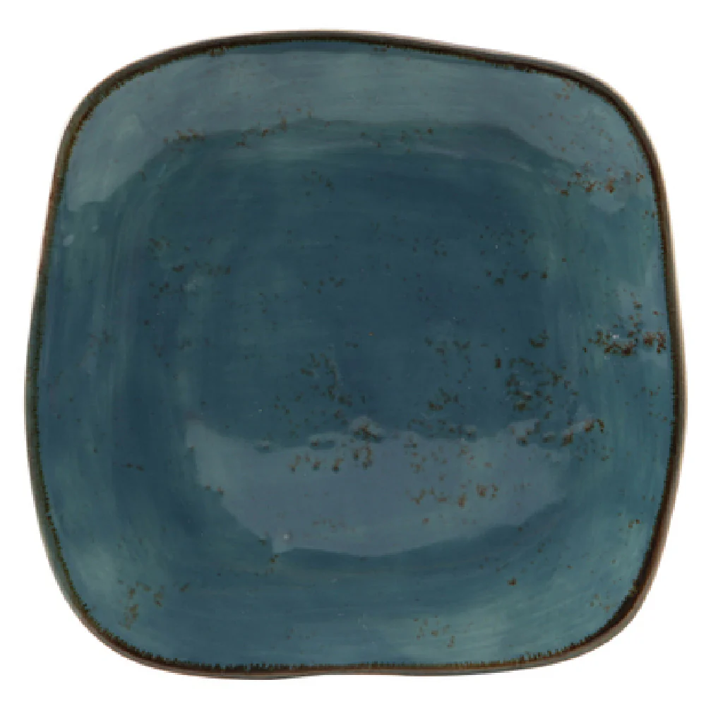 Tuxton GGE-500 7-1/4 Inch Square Plate Lead-Free Porcelain with Dishwasher Safe