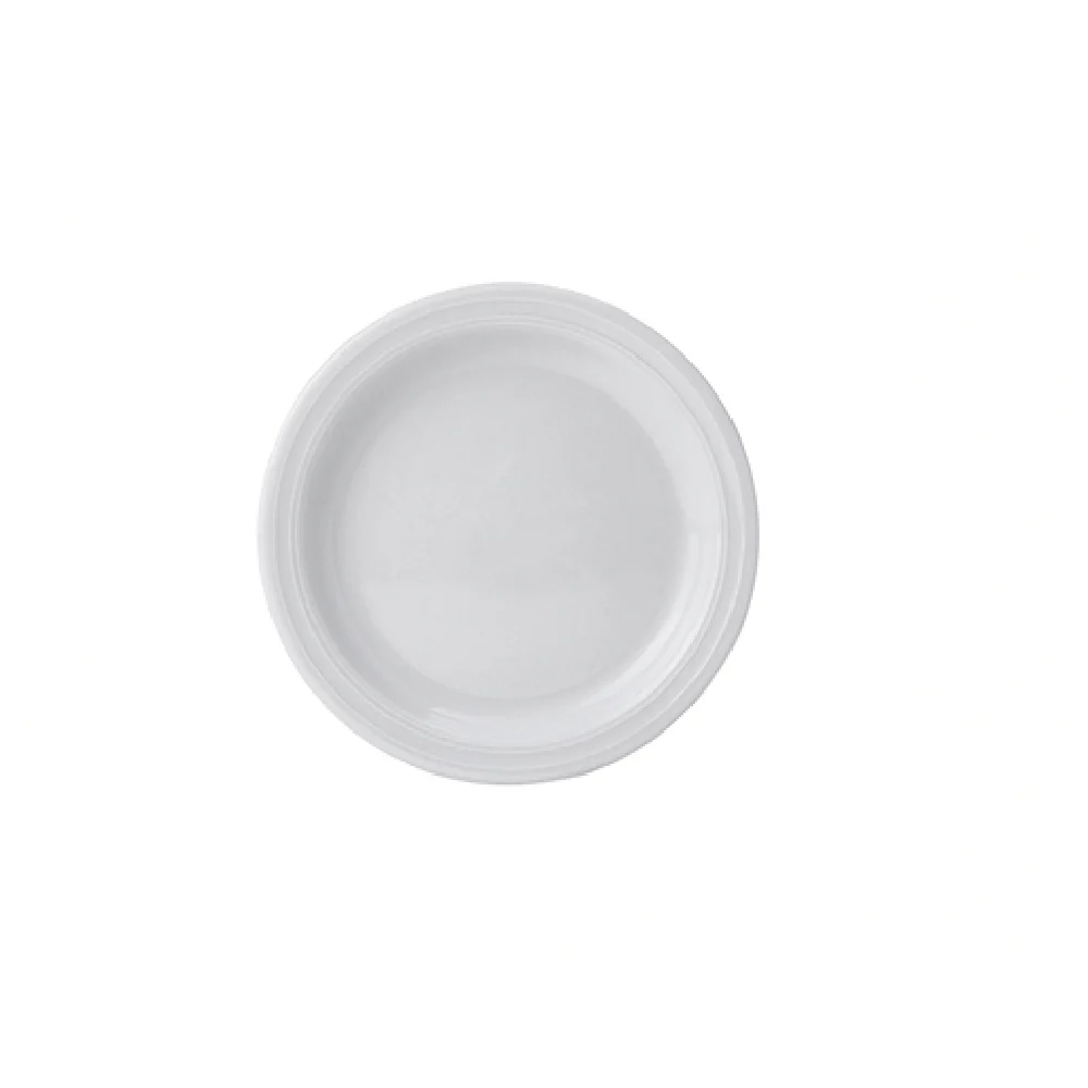 Tuxton FPA-054N 5-1/2 Inch Diameter Round Plate Embossed Porcelain White