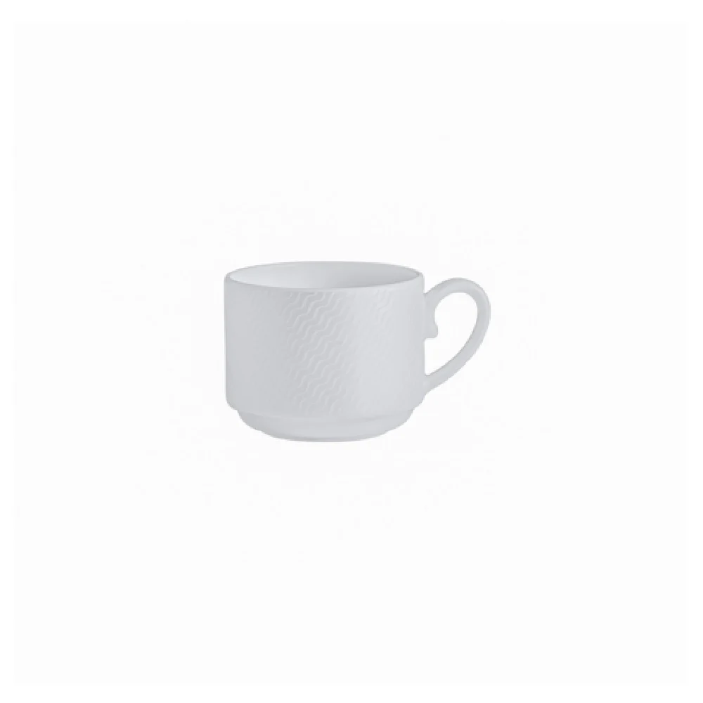 Steelite 82132AND0554 8.0 Oz Stacking Cup Bone China Lahari Design