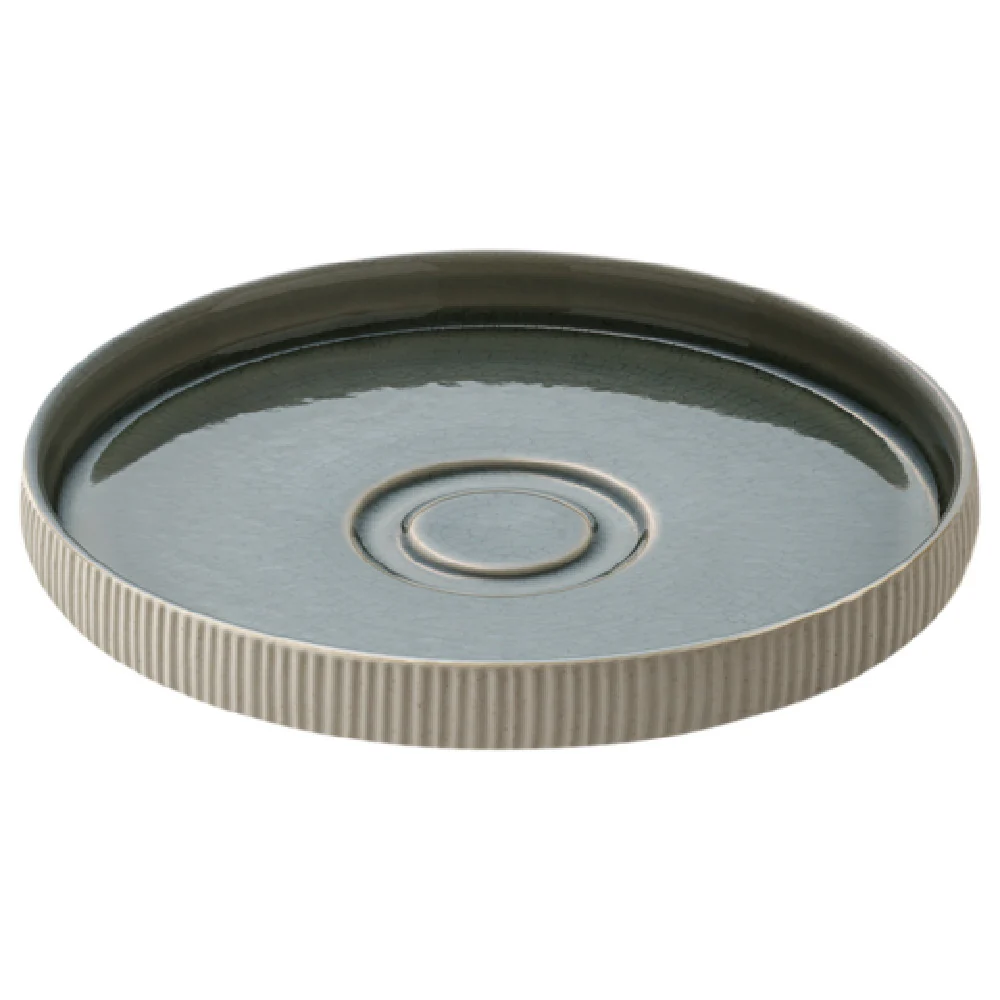 BauscherHepp P016950-016151 5.9 Inch Diameter Round Saucer Grey Stoneware