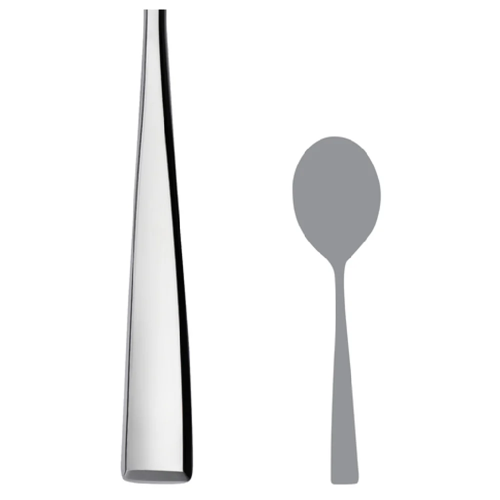 Steelite 5740SX002 7-1/8 Inch Bouillon Soup Spoon 18/10 Stainless Steel