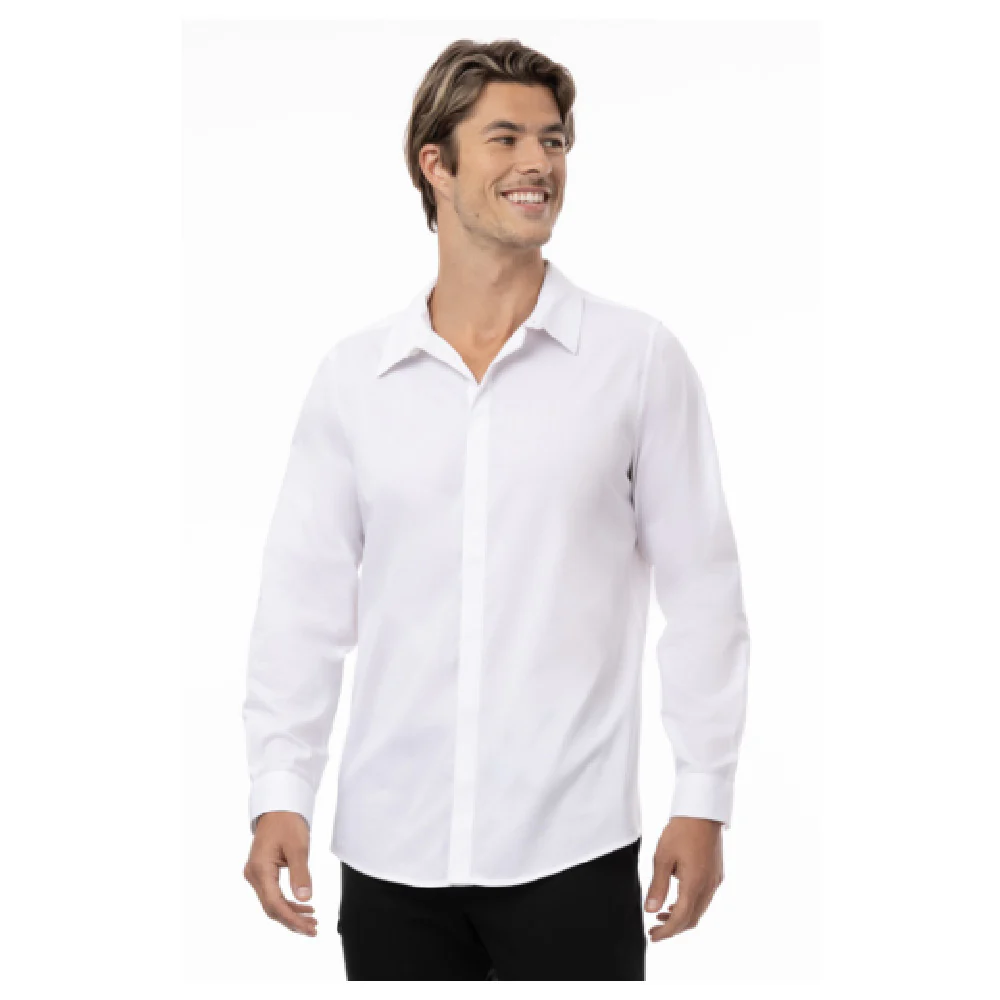 Chef Works D151-WHT-XL 22 Inch White Dress Shirt with Built-in Collar Stays Chef Works D151-WHT-XL 22 Inch White Dress Shirt with Built-in Collar Stays