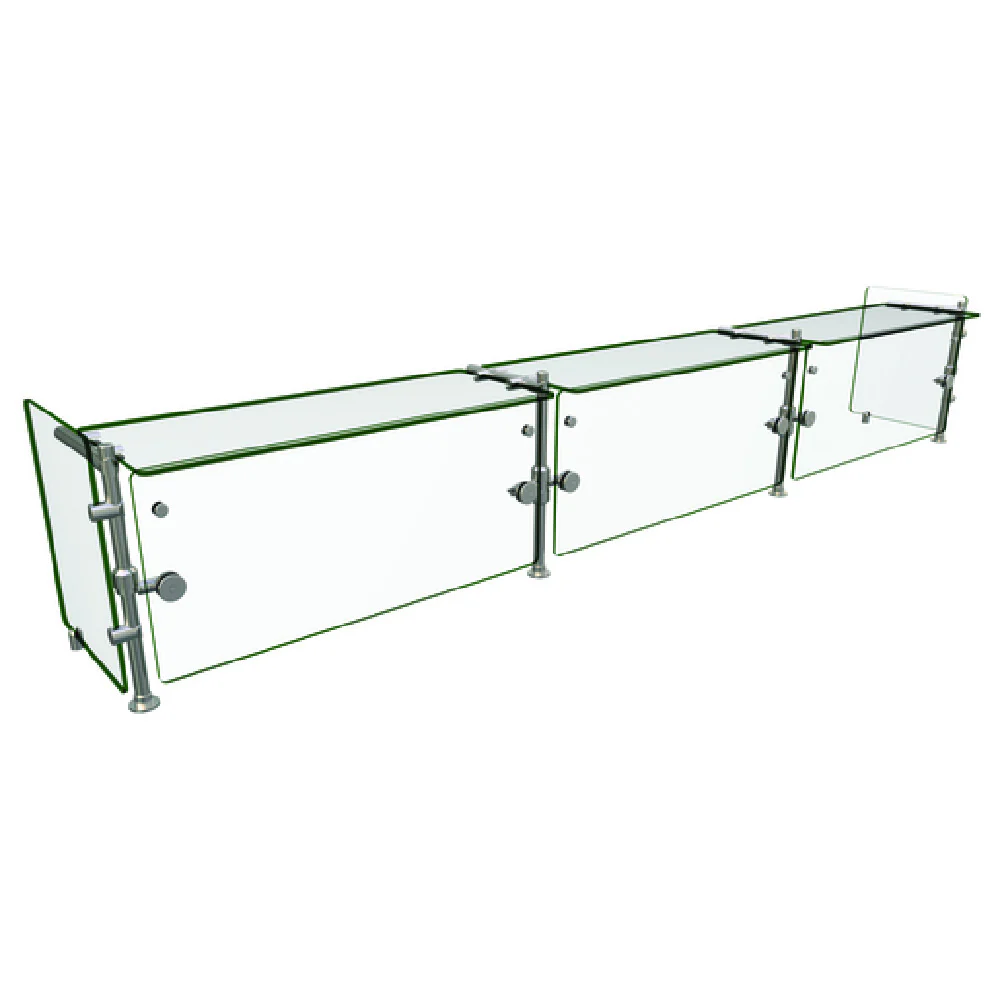 Hatco ORBIT900-10815 108 Inch Full Service Sneeze Guard with Glass and Stainless Steel Hatco ORBIT900-10815 108 Inch Full Service Sneeze Guard with Glass and Stainless Steel