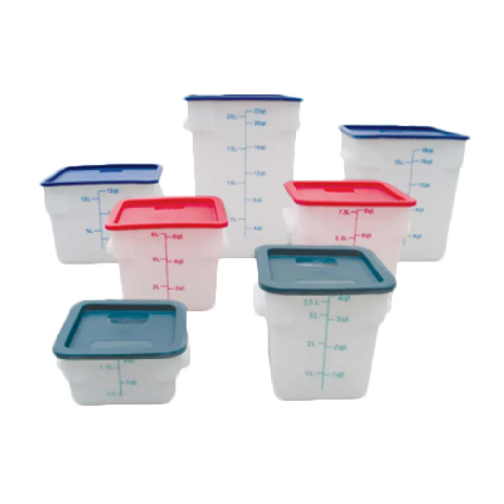 Thunder Group PLSFT008PP 8 Quart Food Storage Container Square Polypropylene Break Resistant Thunder Group PLSFT008PP 8 Quart Food Storage Container Square Polypropylene Break Resistant