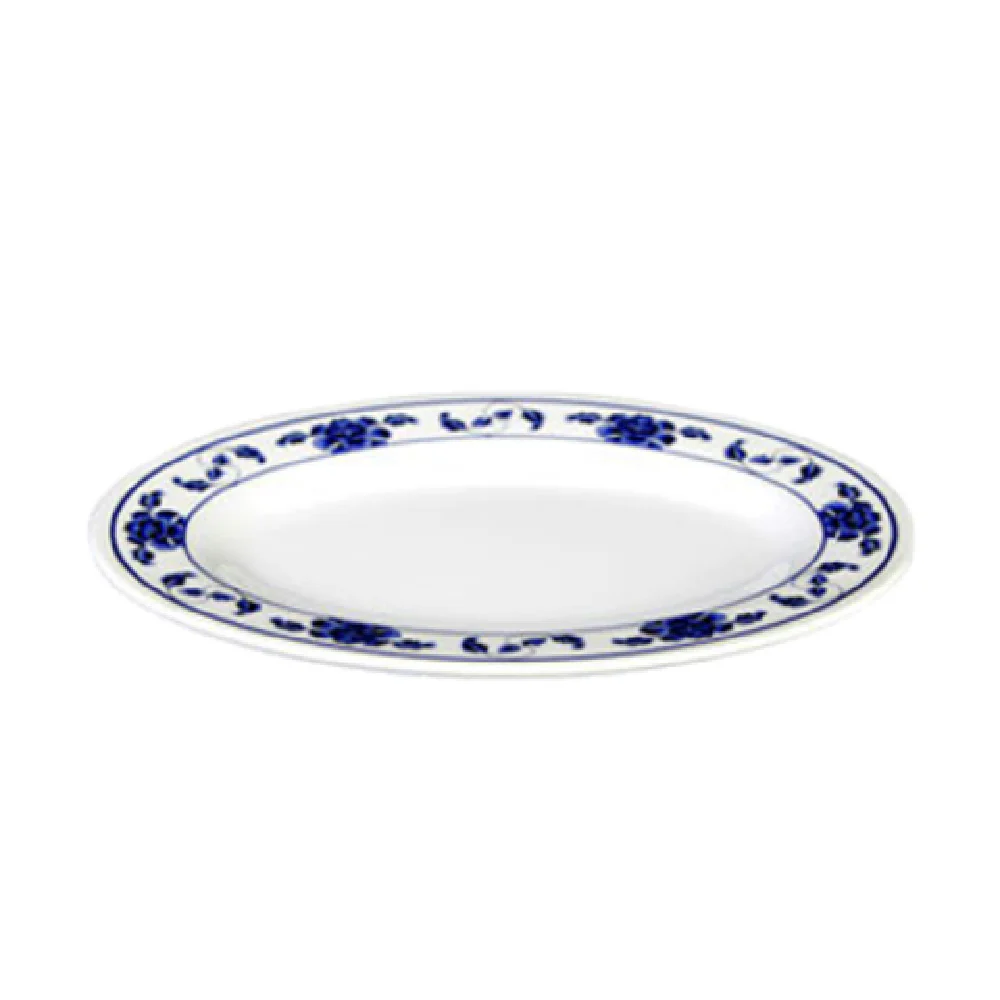 Thunder Group 2014TB 14 Inch Oval Platter Break-resistant Melamine BPA Free