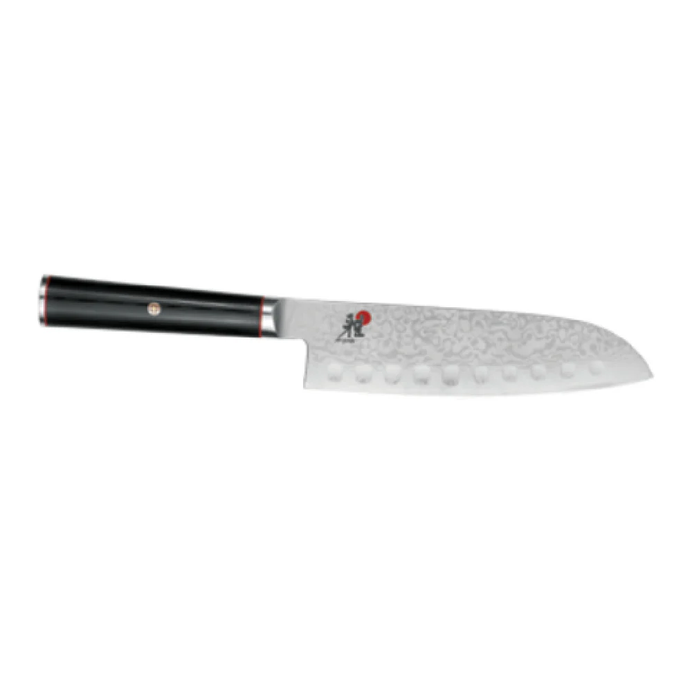 Zwilling 34194-183 7 Inch Hollow Edge Knife VG-10 Steel Micarta Handle Black