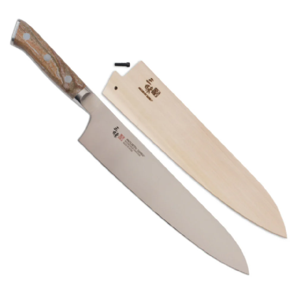 JB Prince Z307 9.4 Inch Stainless Steel Gyuto Knife with Corian Handle