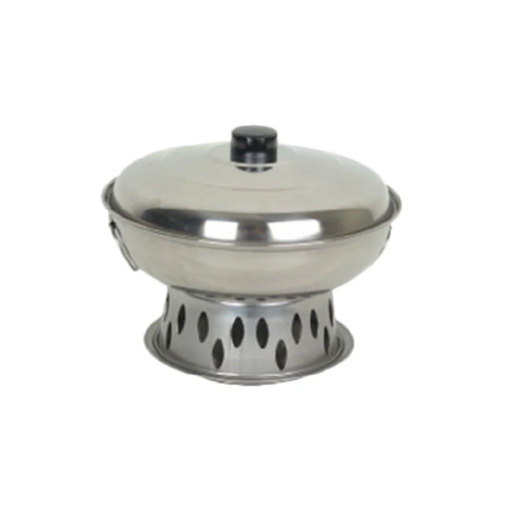 Thunder Group SLAL02A 9 Inch Diameter Wok Chafer Set With Lid Stainless Steel