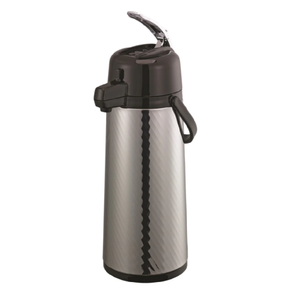 Service Ideas ECAJL22S 6 Inch 2.2 Liter Glass Liner Lever Style Airpot with Black Lid Service Ideas ECAJL22S 6 Inch 2.2 Liter Glass Liner Lever Style Airpot with Black Lid