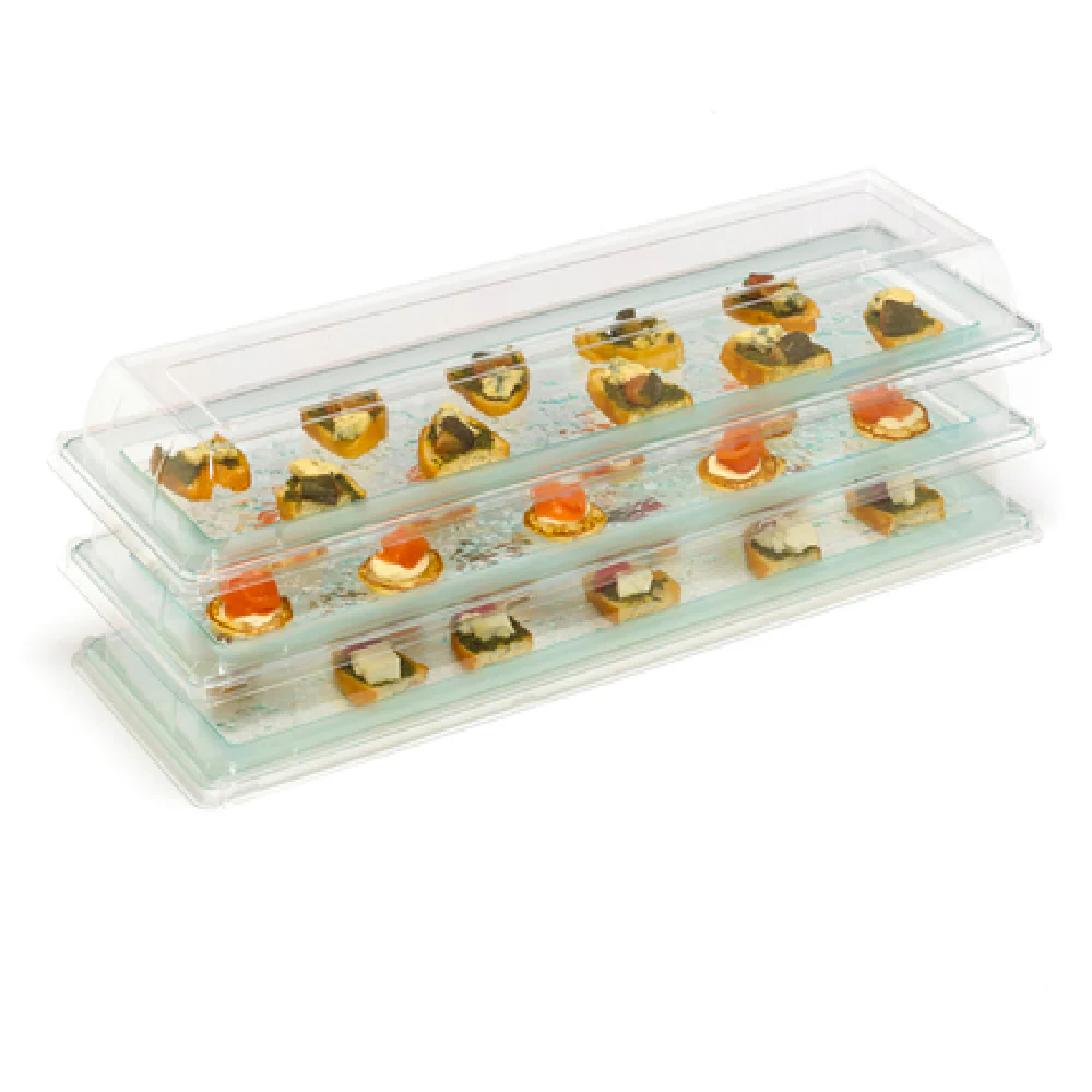 BauscherHepp GN11/2L 21-1/4 Inch Clear Disposable Container Lid with Recycled PET BauscherHepp GN11/2L 21-1/4 Inch Clear Disposable Container Lid with Recycled PET