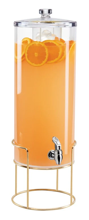 Cal Mil 22005-3-46 8-1/4 Inch BPA Free Round Beverage Dispenser with Ice Chamber