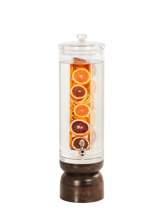 Cal Mil 22441-3INF-112 10 Inch Beverage Dispenser Non-Insulated Dark Oak Base