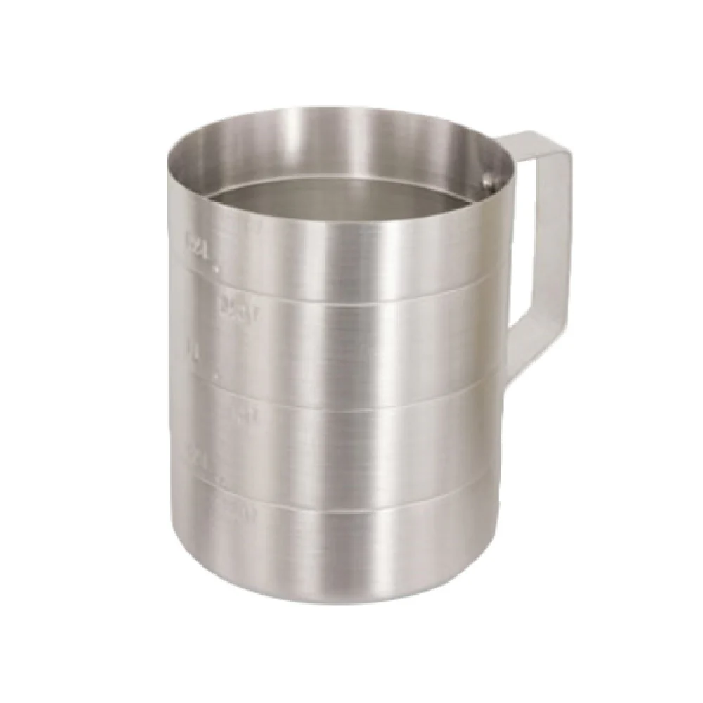 Stanton Trading DM-4 4 Quarts Dry Measuring Cup Aluminum with Liter and Quart Markings