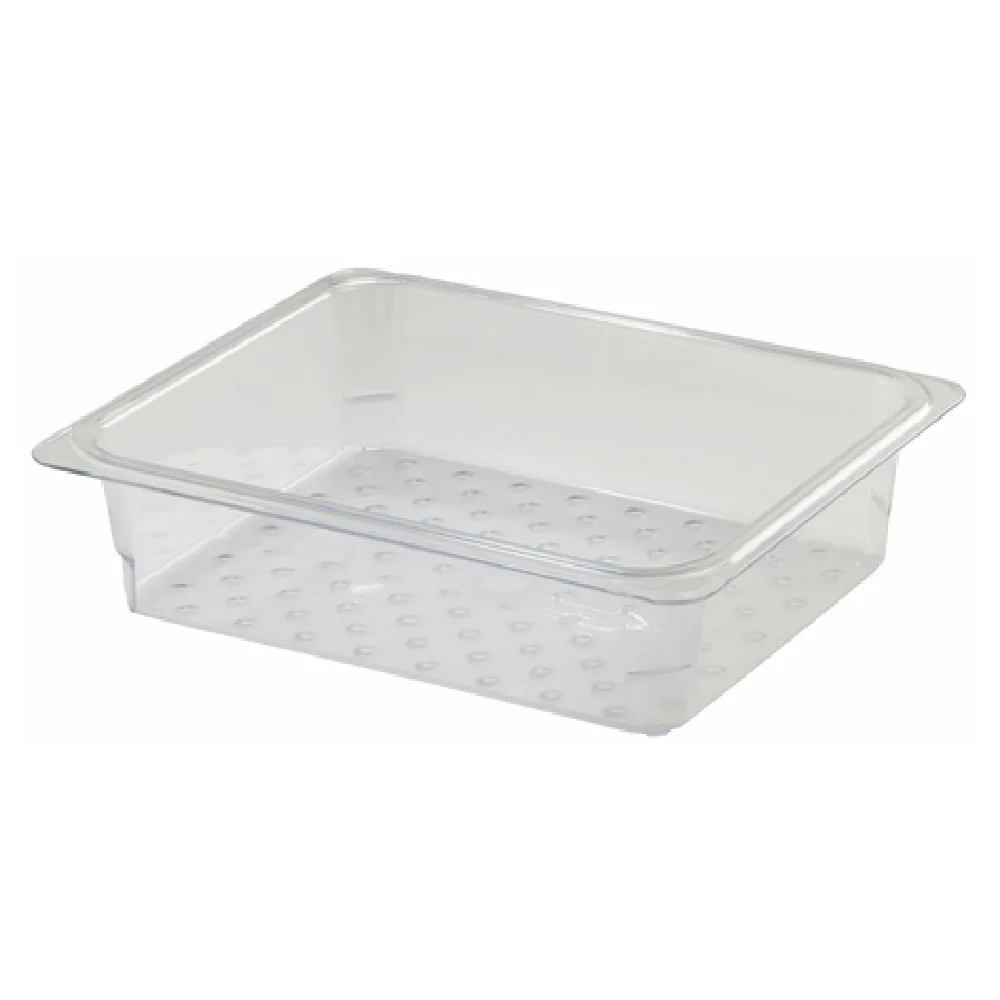 Cambro 23CLRCW135 10-7/16 Inch Clear Polycarbonate Colander Fits 1/2 Size Food Pans Cambro 23CLRCW135 10-7/16 Inch Clear Polycarbonate Colander Fits 1/2 Size Food Pans