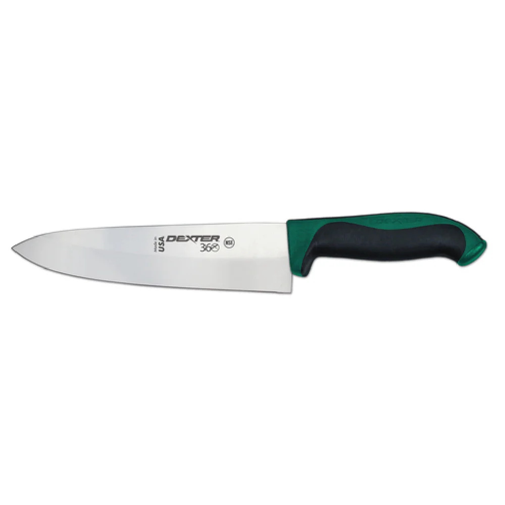 Dexter Russell S360-8G-PCP 8 Inch Cook Knife High Carbon Steel Green Handle