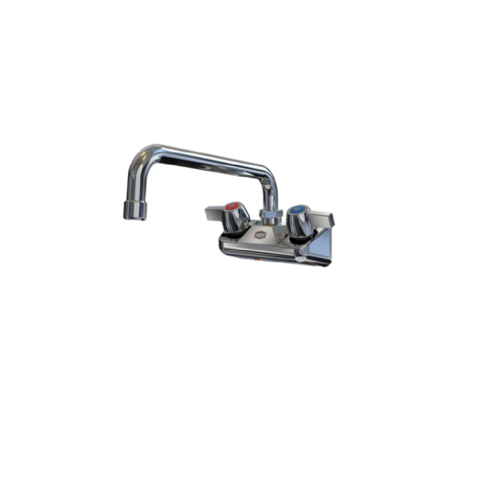 NBR Equipment P3W4S16 4 Inch Splash Mount Faucet with Swing Spout Brass Lead Free