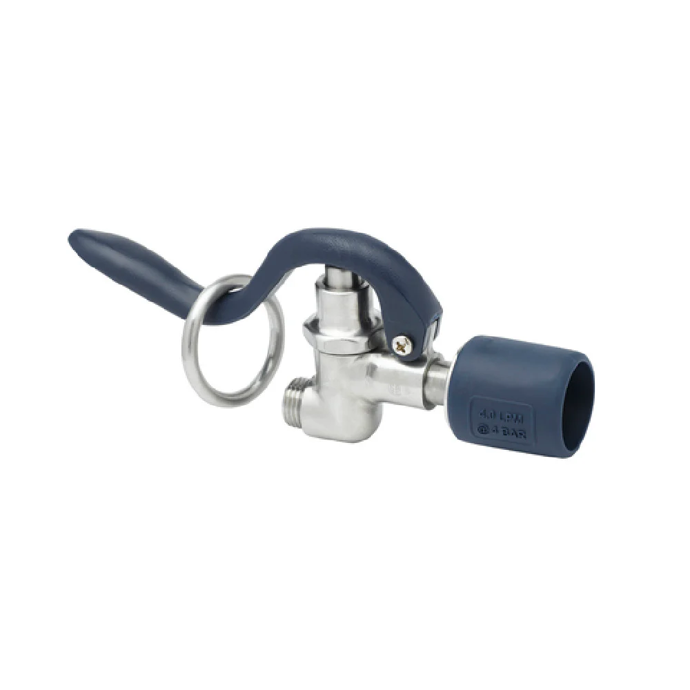 T&S Brass S-0107-J 1.5 Inch Stainless Steel Spray Valve with Blue Rubber Bumper
